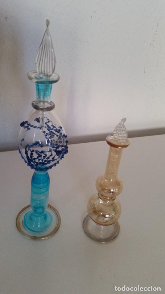 Antig&uuml;edades: PARA COLECION 2 PERFUMEROS EN CRISTAL SOFLADO - Foto 2