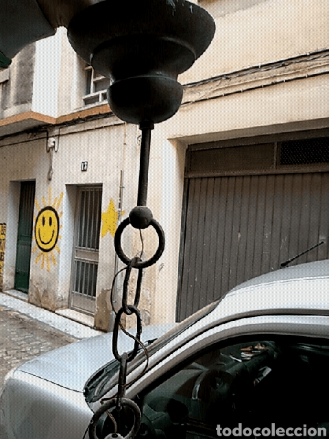 Antig&uuml;edades: espectacular l&aacute;mpara antigua de techo - Foto 4