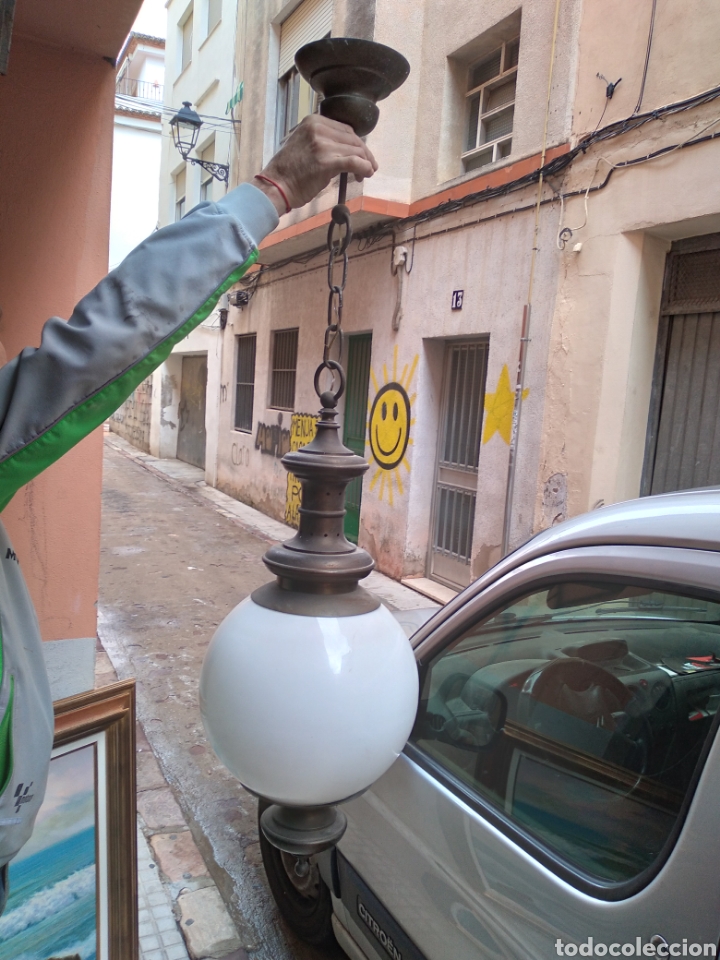 Antig&uuml;edades: espectacular l&aacute;mpara antigua de techo - Foto 5