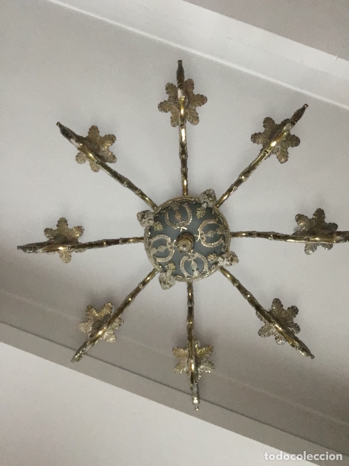 Antig&uuml;edades: L&aacute;mpara de bronce - Foto 2