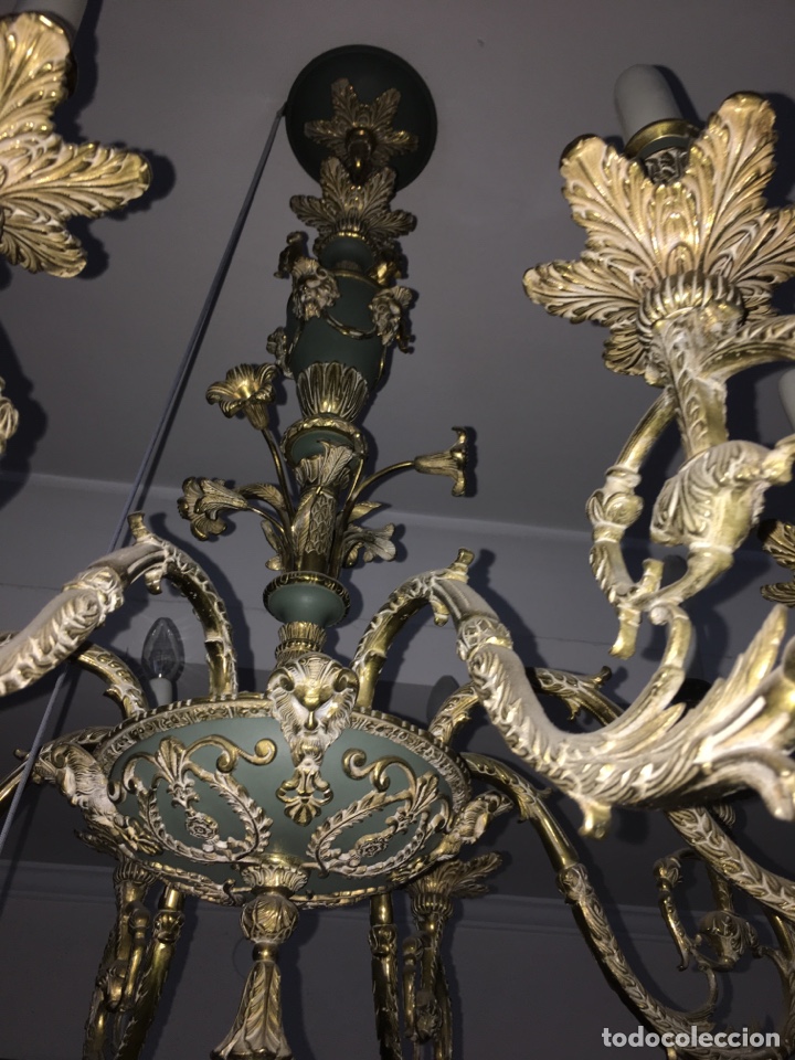 Antig&uuml;edades: L&aacute;mpara de bronce - Foto 5