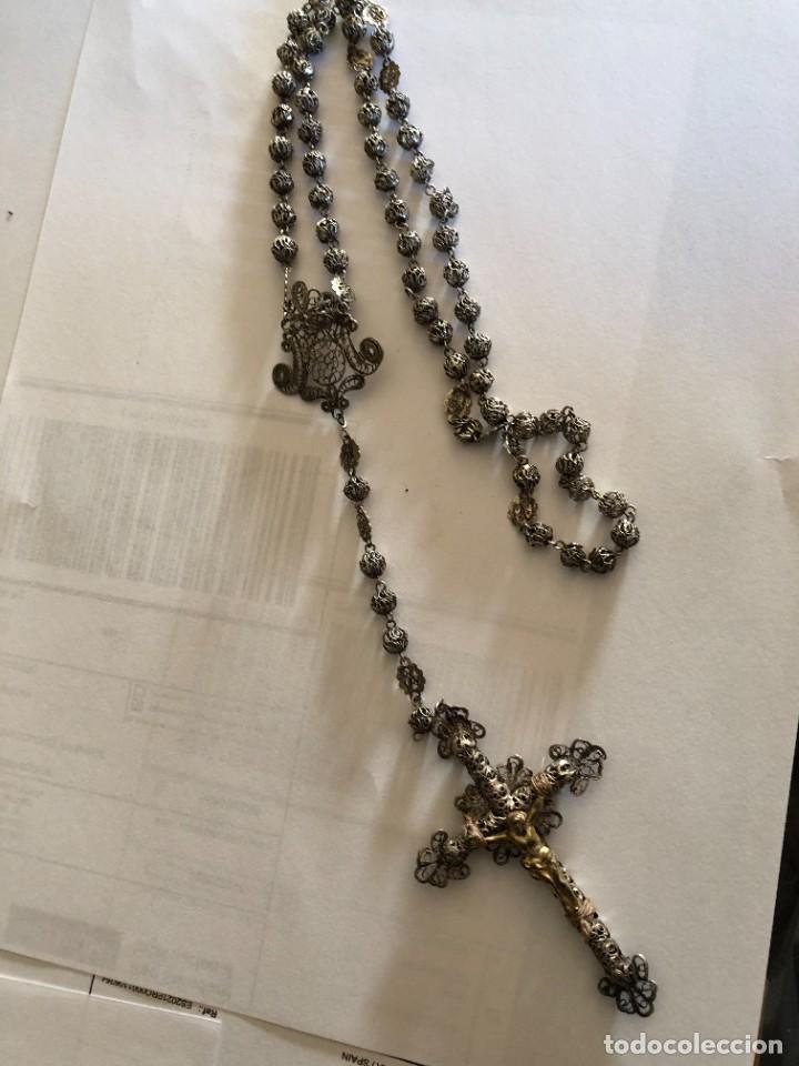 Antig&uuml;edades: ROSARIO FILIGRANA DE PLATA - Foto 1