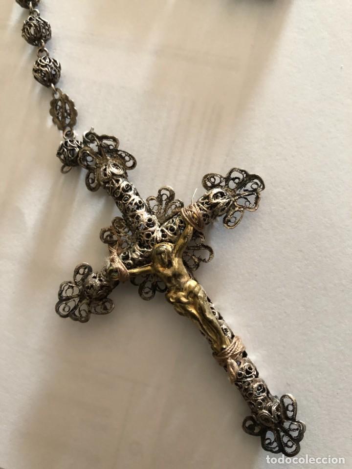 Antig&uuml;edades: ROSARIO FILIGRANA DE PLATA - Foto 2