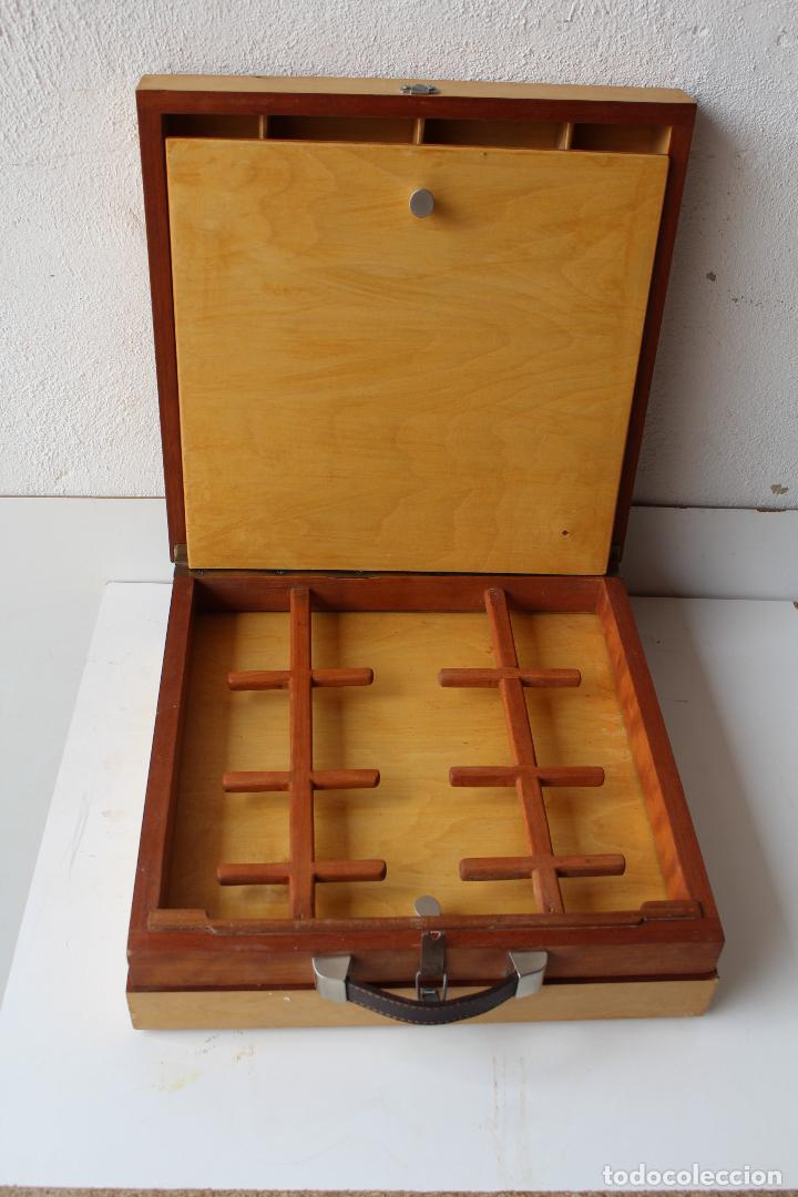 Antig&uuml;edades: caja maletin expositor madera - Foto 6