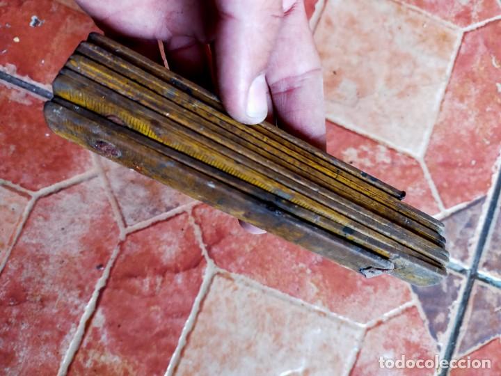 Antig&uuml;edades: aNTIGUA REGLA DE MADERA PLEGABLE - Foto 4