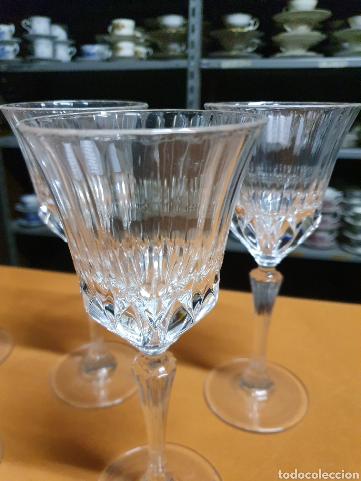 Antig&uuml;edades: 6 copas de cristal - Foto 2