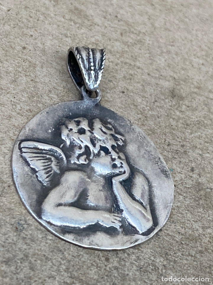 Antig&uuml;edades: Medalla de plata religioso - Foto 1