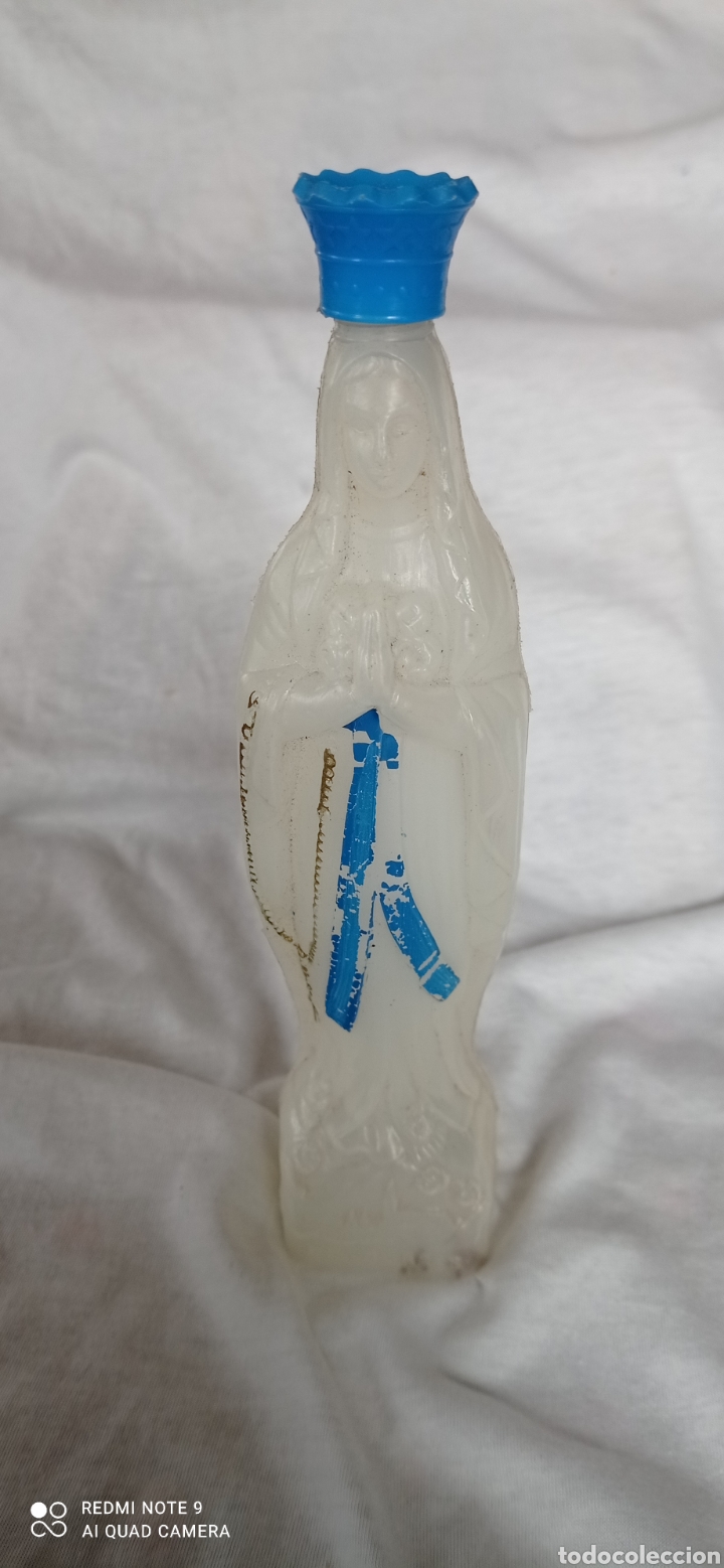 Antig&uuml;edades: Botella Virgen Lourdes agua bendida - Foto 5