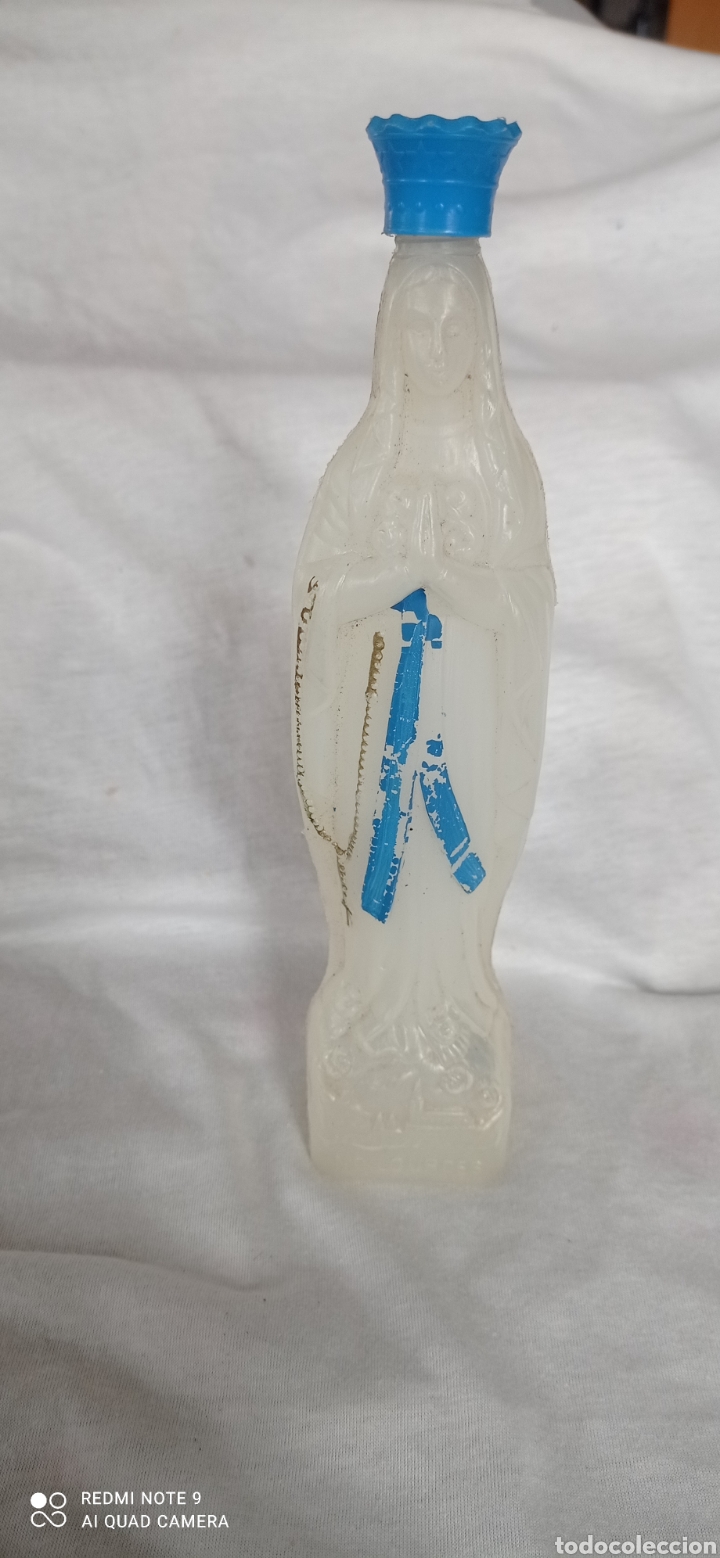 Antig&uuml;edades: Botella Virgen Lourdes agua bendida - Foto 1