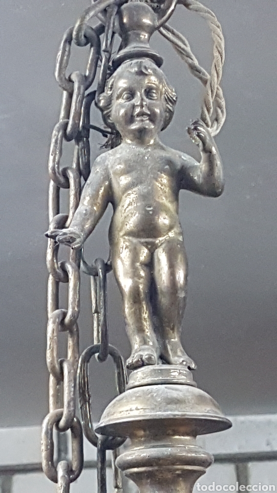Antig&uuml;edades: LAMPARA DE BRONCE ANTIGUA - Foto 2