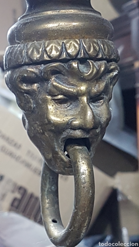 Antig&uuml;edades: LAMPARA DE BRONCE ANTIGUA - Foto 5