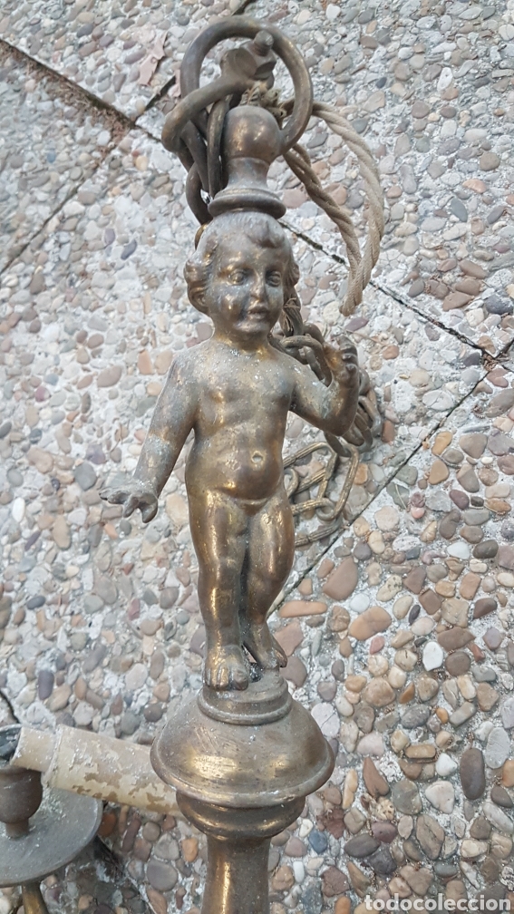 Antig&uuml;edades: LAMPARA DE BRONCE ANTIGUA - Foto 7