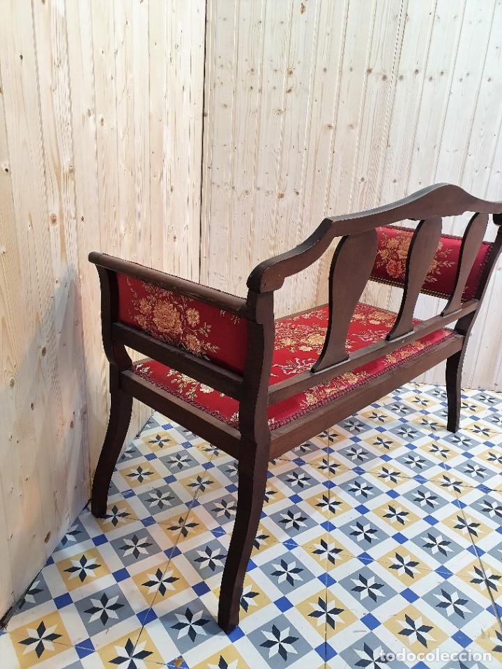 Antig&uuml;edades: SOFA DE CAOBA CON MARQUETERIA DE HUESO - Foto 7