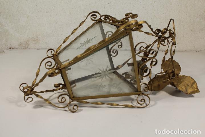 Antig&uuml;edades: antiguo farol lampara de techo - Foto 2