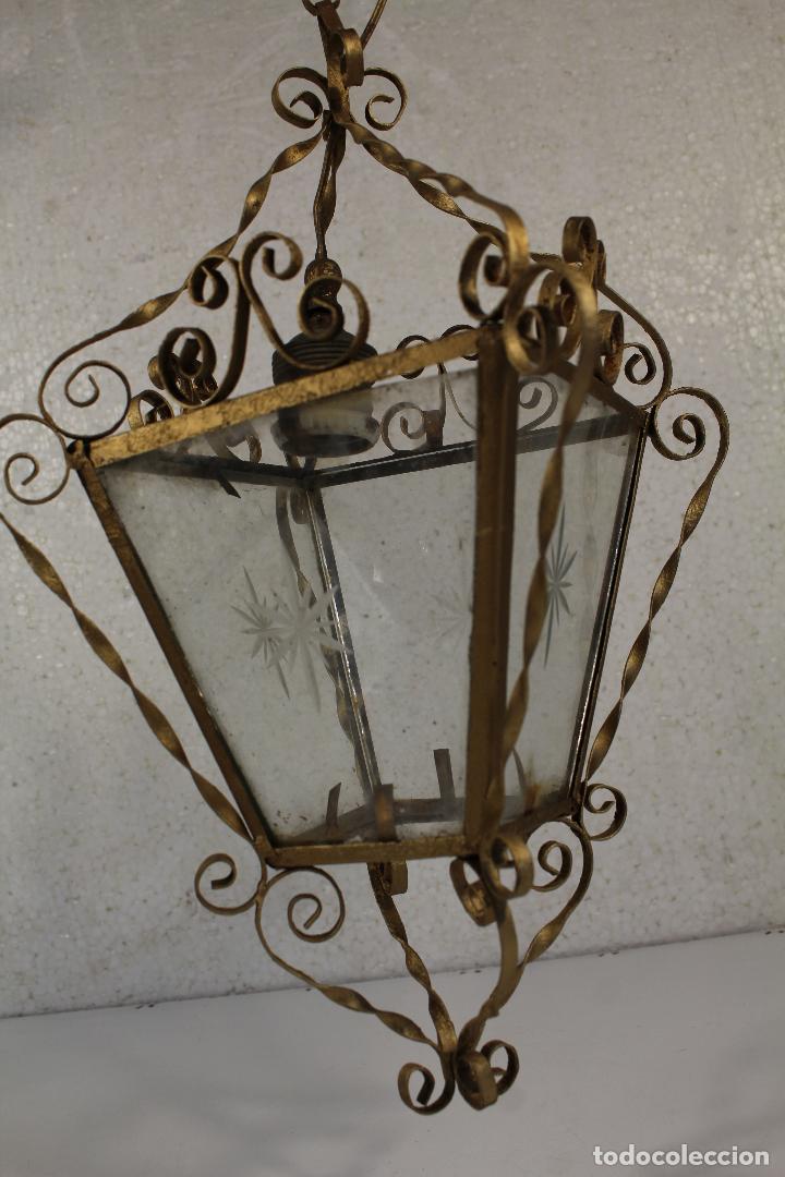 Antig&uuml;edades: antiguo farol lampara de techo - Foto 6