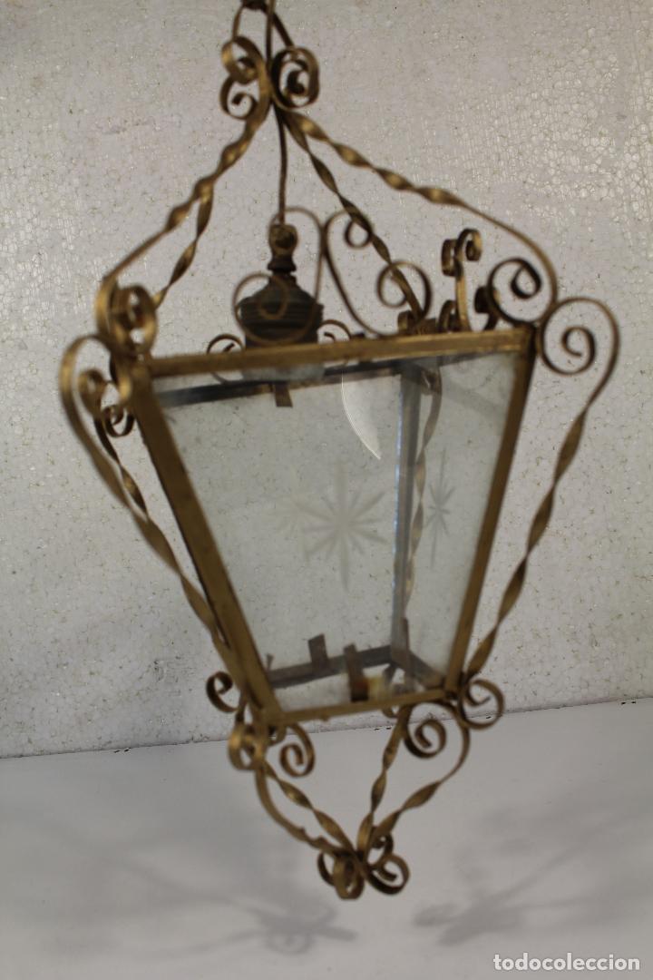 Antig&uuml;edades: antiguo farol lampara de techo - Foto 7