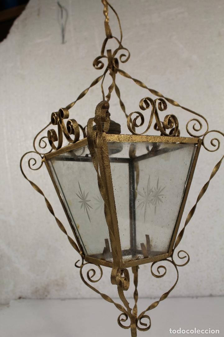 Antig&uuml;edades: antiguo farol lampara de techo - Foto 1