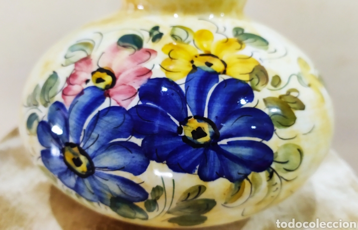 Antig&uuml;edades: Florero Manises, pintado a mano. - Foto 5