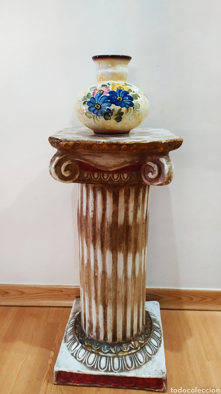 Antig&uuml;edades: Florero Manises, pintado a mano. - Foto 1