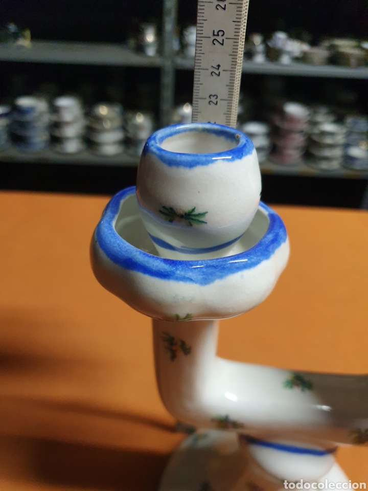Antig&uuml;edades: Candelabro Porcelana - Foto 2