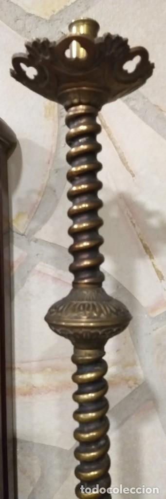 Antig&uuml;edades: CANDELABRO S XIX DE BRONCE NEOG&Oacute;TICO CON QUERUBINES - Foto 7