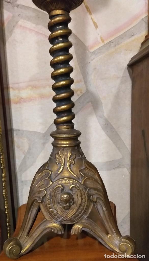 Antig&uuml;edades: CANDELABRO S XIX DE BRONCE NEOG&Oacute;TICO CON QUERUBINES - Foto 9