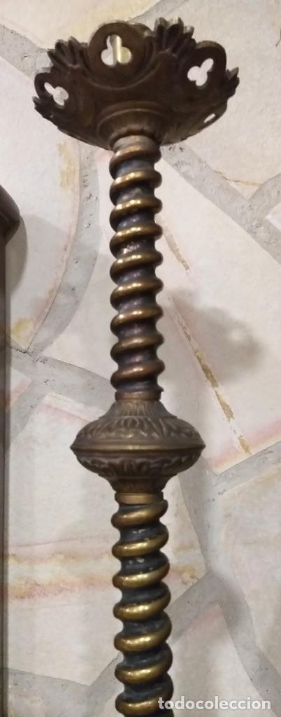 Antig&uuml;edades: CANDELABRO S XIX DE BRONCE NEOG&Oacute;TICO CON QUERUBINES - Foto 10