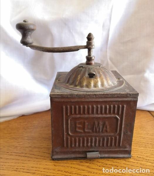 Antiquit&auml;ten: ANTIGUO MOLINILLO DE CAF&Eacute; DE HOJALATA MARCA ELMA