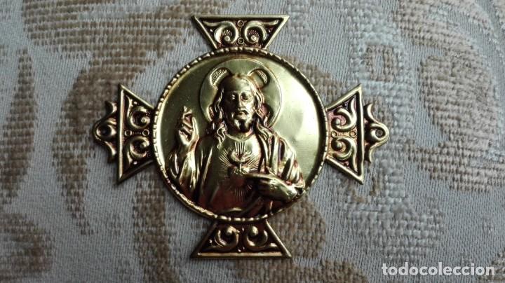 Antig&uuml;edades: Coraz&oacute;n de Jes&uacute;s para poner en la puerta - Foto 1