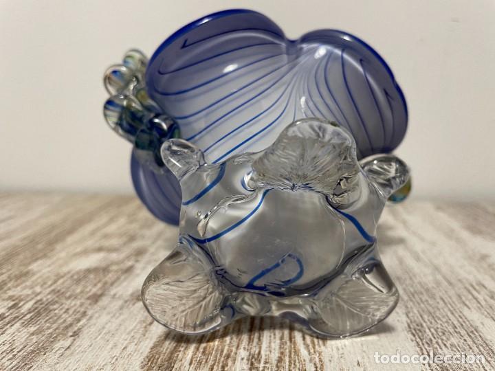 Antig&uuml;edades: CESTA CRISTAL MURANO AZUL COBALTO - Foto 12