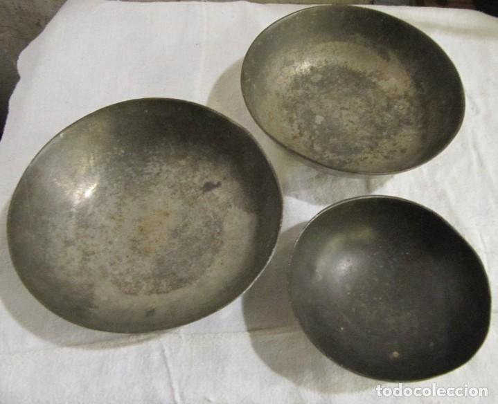 Antig&uuml;edades: LOTE DE 3 BOLES ANTIGUOS DE ESTA&Ntilde;O - SELLADOS EN LA BASE