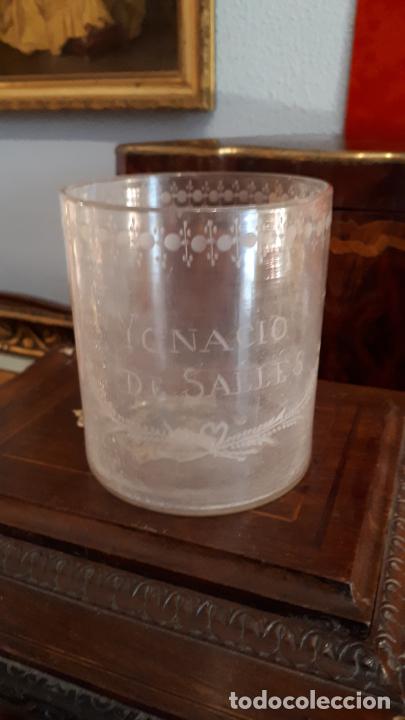 Antigüedades: Vaso de cristal de la granja - Foto 7 - 253789435