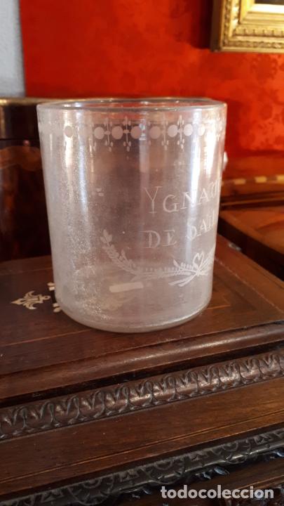 Antigüedades: Vaso de cristal de la granja - Foto 8 - 253789435