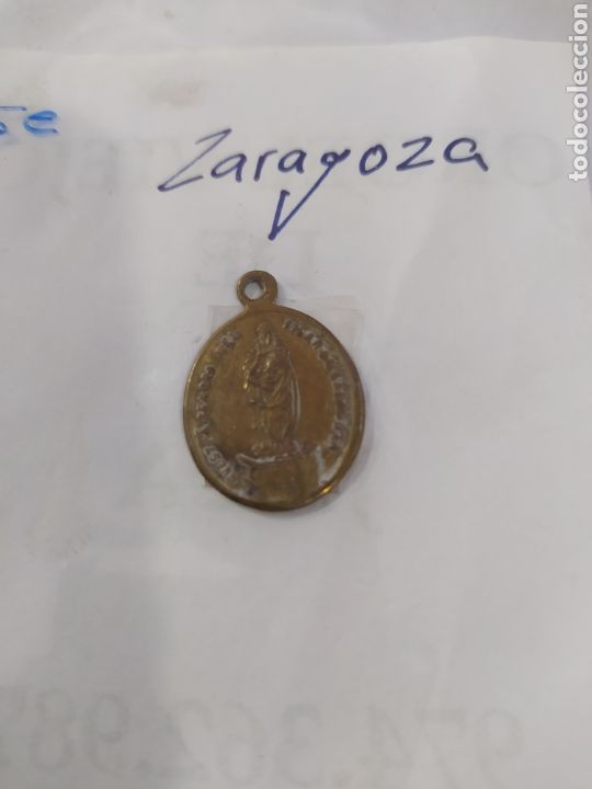 Antig&uuml;edades: Medalla virgen del Pilar bronce