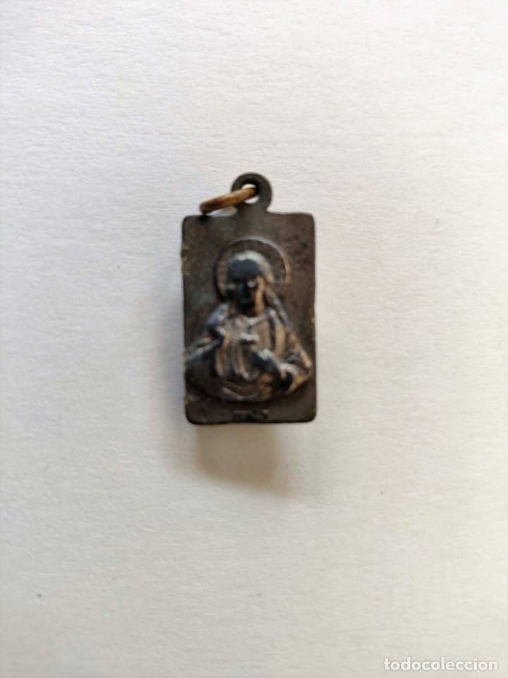 Antig&uuml;edades: Medalla Sagrado Corazon y Virgen - Foto 5
