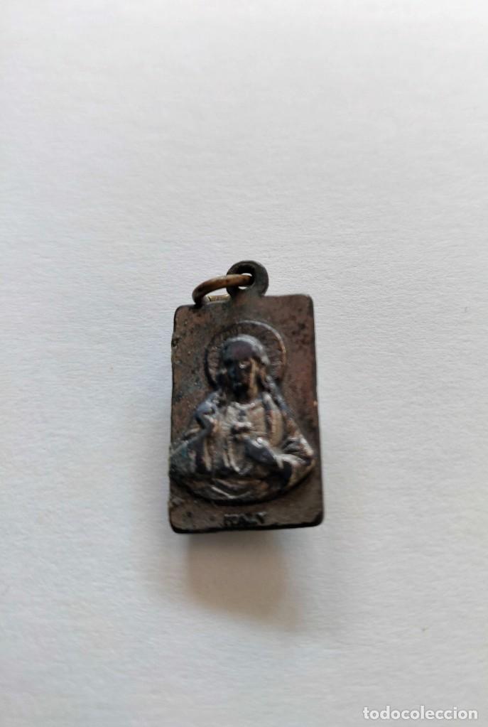 Antig&uuml;edades: Medalla Sagrado Corazon y Virgen - Foto 6