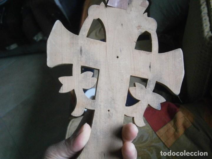 Antig&uuml;edades: CRUCIFIJO DE MADERA Y METAL - Foto 11