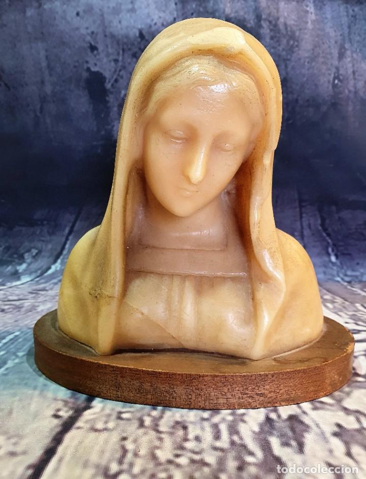 Antig&uuml;edades: ANTIGUO BUSTO ,VIRGEN EN CERA - Foto 1