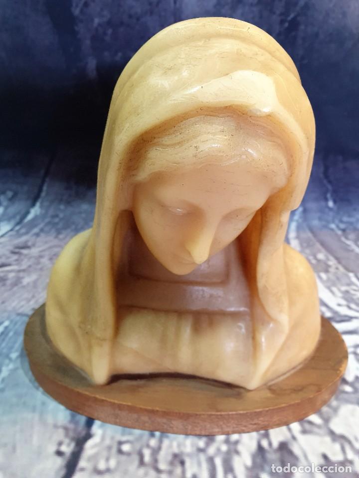 Antig&uuml;edades: ANTIGUO BUSTO ,VIRGEN EN CERA - Foto 2