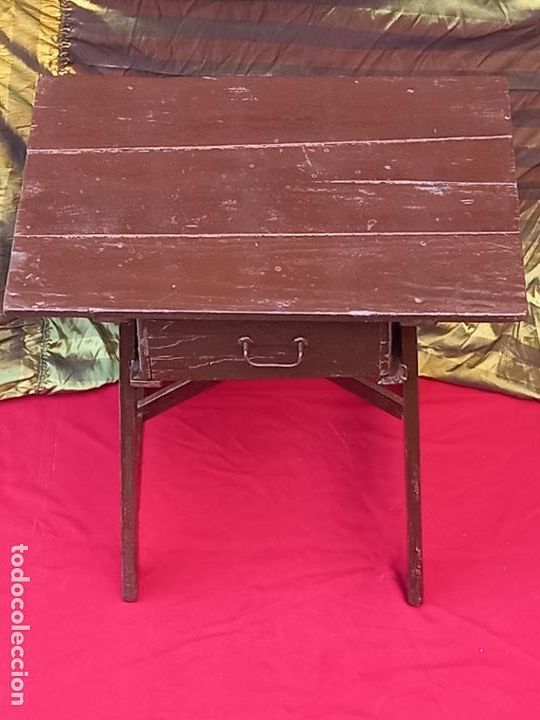 Antig&uuml;edades: MESA TOCINERA ALTA - ANTIGUA, EN MADERA PINTADA. - Foto 2