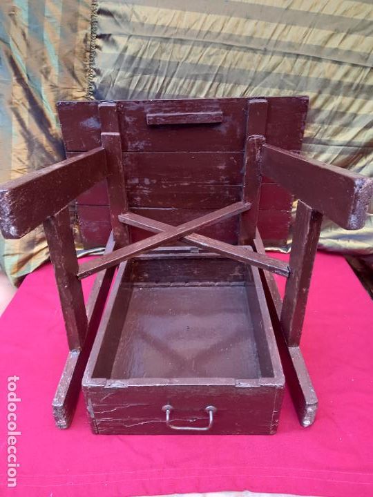 Antig&uuml;edades: MESA TOCINERA ALTA - ANTIGUA, EN MADERA PINTADA. - Foto 7