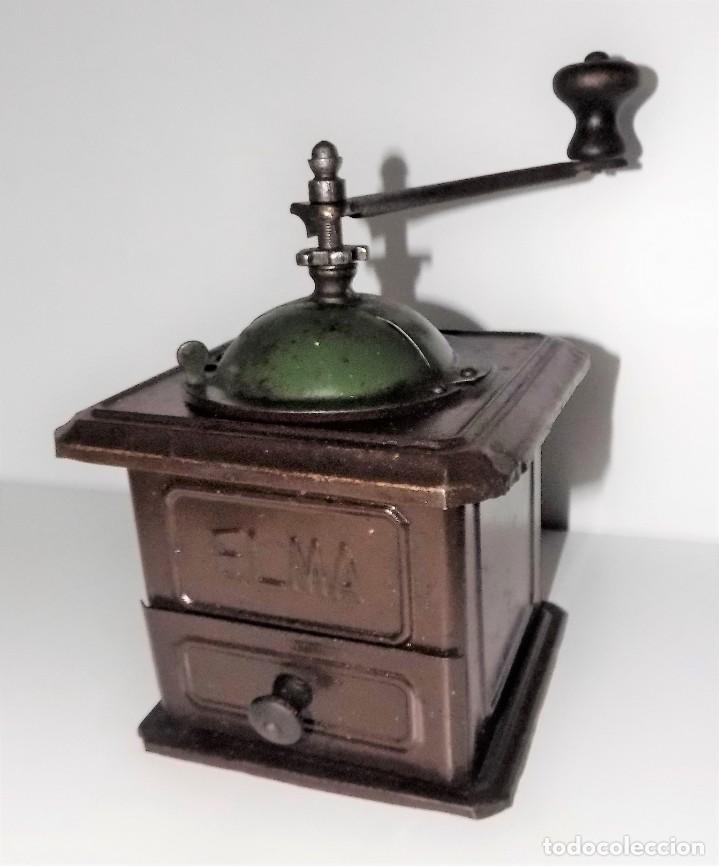 Antiquit&auml;ten: MOLINILLO DE CAF&Eacute; DE CHAPA MARCA ELMA. MODELO 1416. TAMA&Ntilde;O 1. ESPA&Ntilde;A. CA. 1924/1945