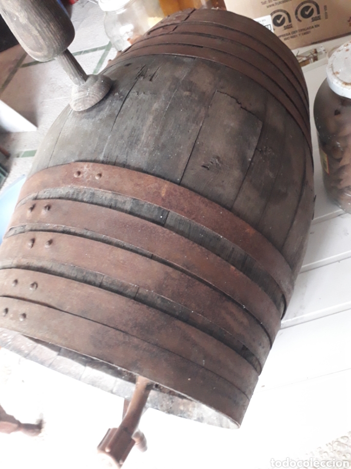 antiguo barril de madera medidas (36×25cm ). - Compra venta en todocoleccion