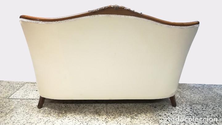 Antig&uuml;edades: SOFA ISABELINO BLANCO DE DOS PLAZAS - Foto 8