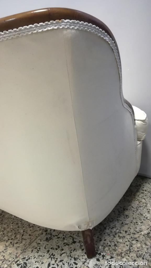 Antig&uuml;edades: SOFA ISABELINO BLANCO DE DOS PLAZAS - Foto 13