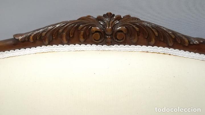 Antig&uuml;edades: SOFA ISABELINO BLANCO DE DOS PLAZAS - Foto 9
