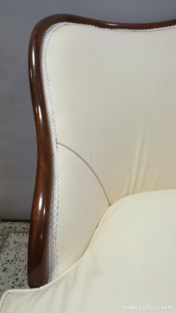 Antig&uuml;edades: SOFA ISABELINO BLANCO DE DOS PLAZAS - Foto 12