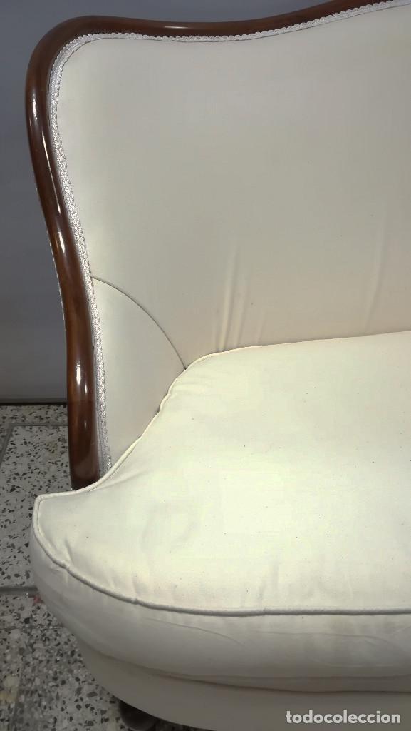 Antig&uuml;edades: SOFA ISABELINO BLANCO DE DOS PLAZAS - Foto 14