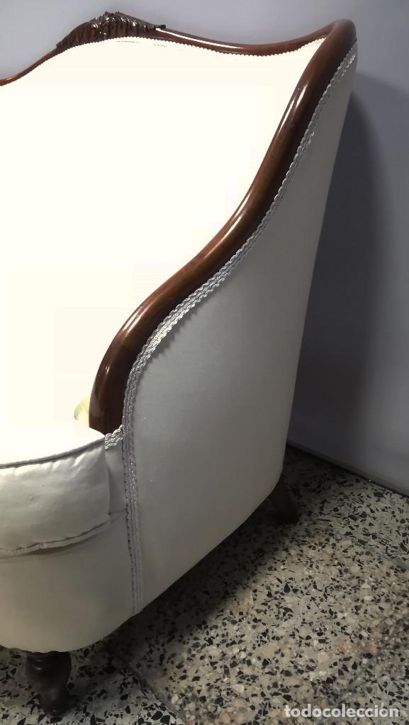 Antig&uuml;edades: SOFA ISABELINO BLANCO DE DOS PLAZAS - Foto 16