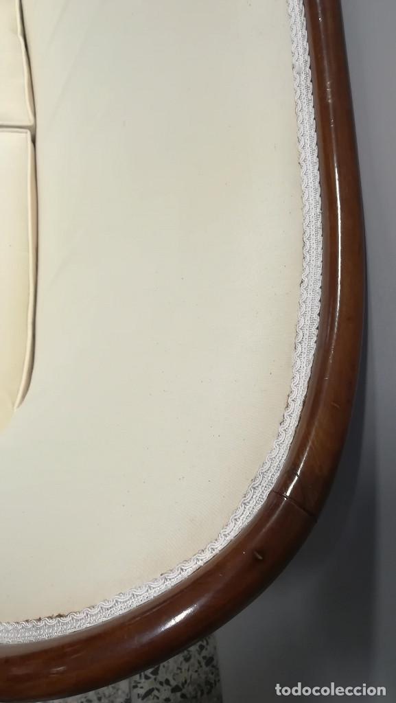 Antig&uuml;edades: SOFA ISABELINO BLANCO DE DOS PLAZAS - Foto 18